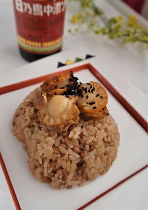 №55　ホタテのソース炊き込みご飯-レシピのメイン写真