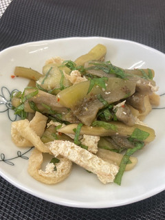 紫蘇香る茄子と油揚げのビーフスパイス和え-レシピのメイン写真