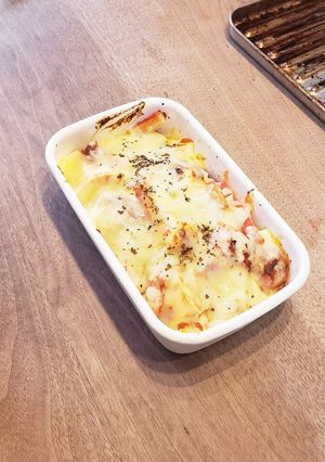 豆腐とカニカマのピザチーズ焼き-レシピのメイン写真