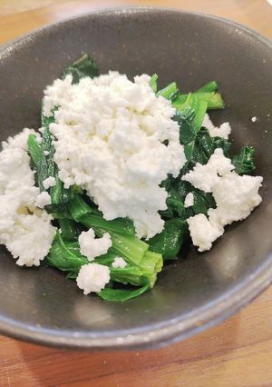 カッテージチーズ風　～ほうれん草和え～-レシピのメイン写真