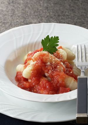 米粉と豆腐のニョッキトマトソース-レシピのメイン写真