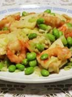 枝豆とエビの炒め物-レシピのメイン写真