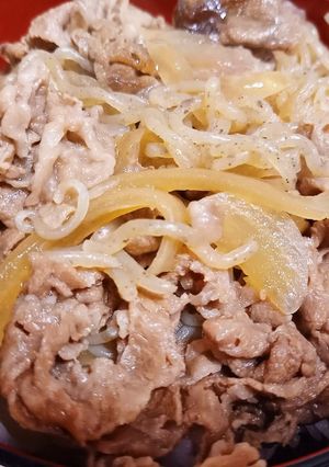 我が家の美味しい【牛丼】しらたき入り♡-レシピのメイン写真
