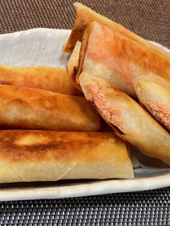 明太子と餅チーズの揚焼きミニ春巻き-レシピのメイン写真