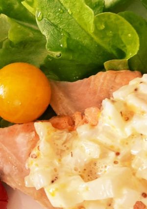 銀サケの新玉ねぎタルタルソースかけ-レシピのメイン写真