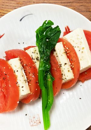 豆腐トマトのカプレーゼ風-レシピのメイン写真