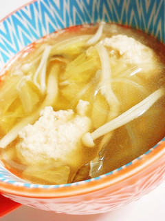 ヘルシー!生姜の鶏団子スープ-レシピのメイン写真