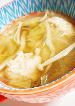 ヘルシー!生姜の鶏団子スープ-レシピのメイン写真