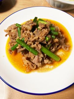 にんにくの芽とプルコギの炒め物-レシピのメイン写真