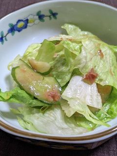 レタスときゅうりの梅サラダ-レシピのメイン写真