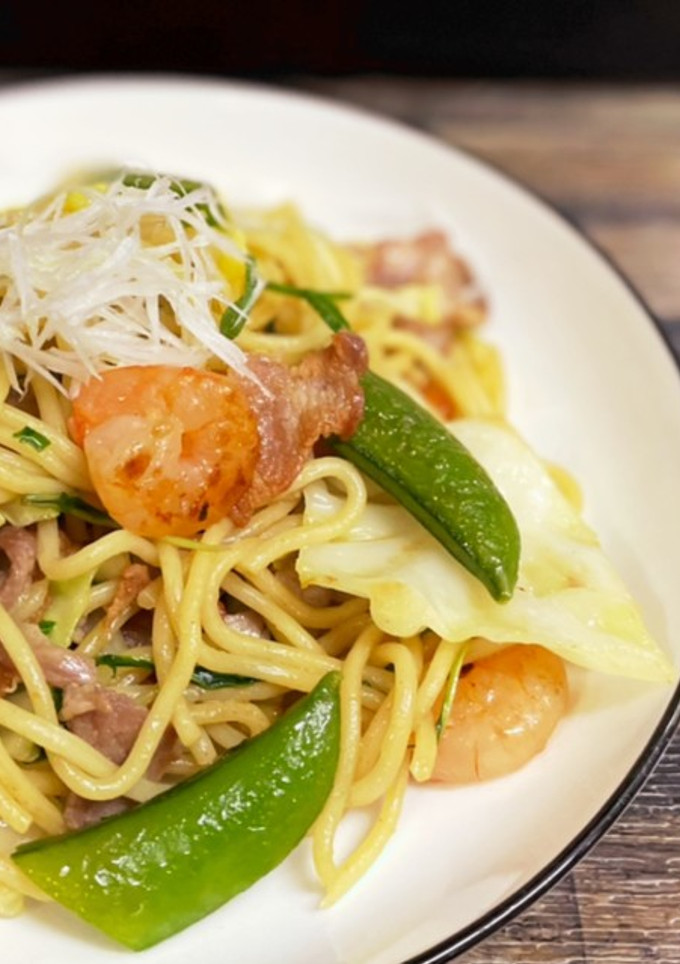 即席焼きそばで作るニンニク旨塩焼きそば-レシピのメイン写真