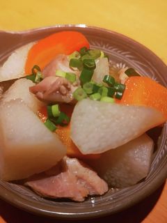 鶏と長芋と梅昆布茶の煮物-レシピのメイン写真