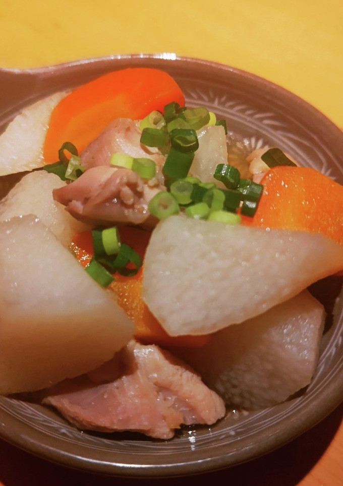 鶏と長芋と梅昆布茶の煮物-レシピのメイン写真