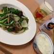 中華鍋でレバニラ炒め