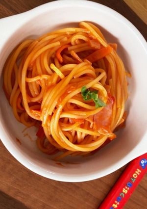 トマトケチャップでナポリタン-レシピのメイン写真