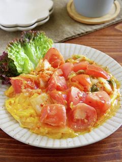 ☆簡単☆トマトとキムチの卵炒め-レシピのメイン写真