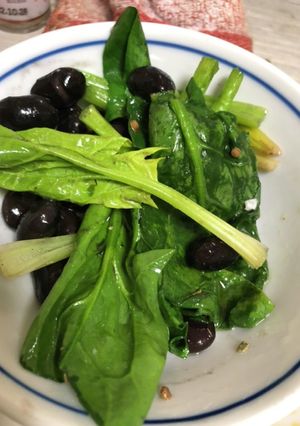ほうれん草と黒豆の洋風和物-レシピのメイン写真