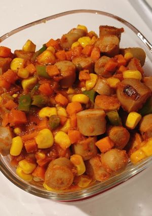 ウインナーと野菜のアラビアータ-レシピのメイン写真