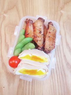 お弁当 ハムたまご 手羽中焼き-レシピのメイン写真
