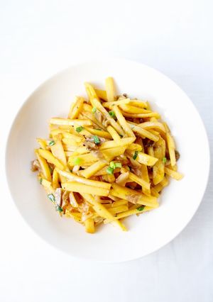 簡単に【じゃがいも搾菜の醤油炒め】-レシピのメイン写真