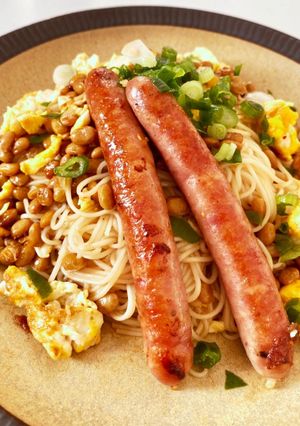 忙しいあなたに即席ピリ辛納豆そうめん炒め-レシピのメイン写真