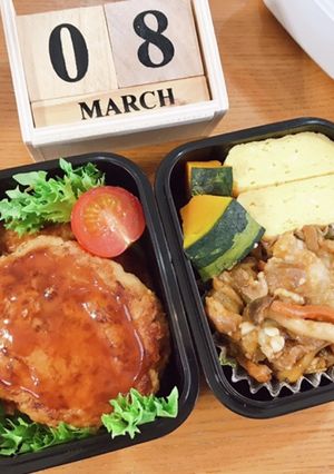 豆腐ハンバーグ弁当 22/3.8-レシピのメイン写真