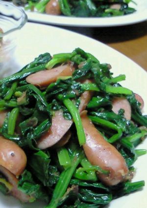 ほうれん草とウインナーのおかか醤油炒め-レシピのメイン写真