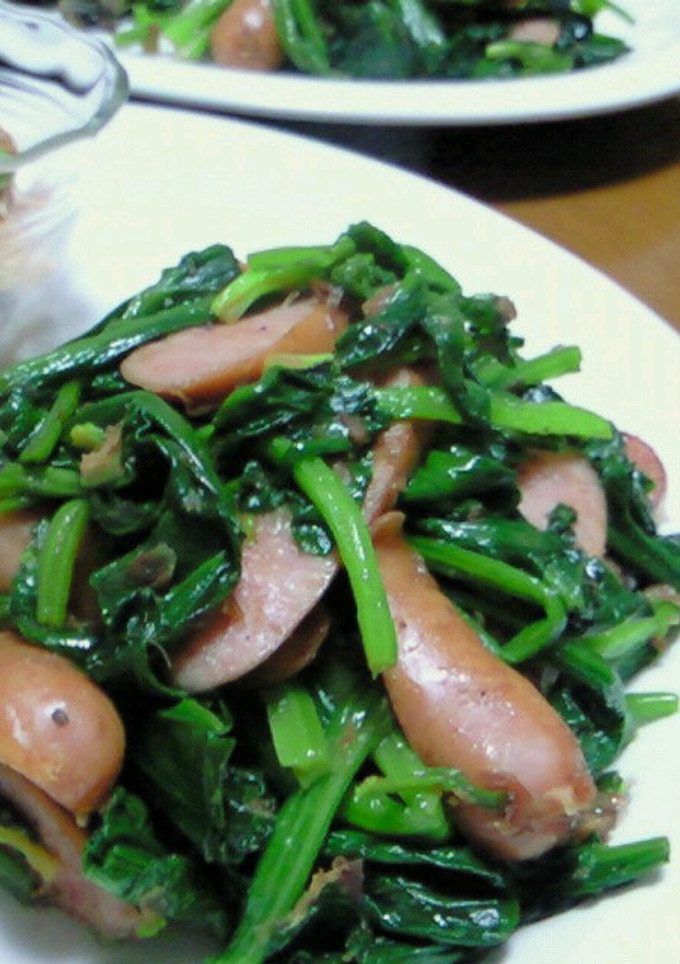 ほうれん草とウインナーのおかか醤油炒め-レシピのメイン写真