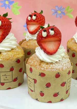 いちごの米粉カップケーキ-レシピのメイン写真