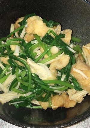 油揚げと蕪の葉のポン酢サラダ-レシピのメイン写真