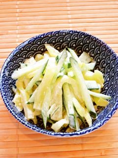 ☺お弁当にも☆たくあんと胡瓜のマヨ和え☺-レシピのメイン写真