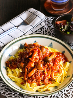 レンジで簡単!ミートソースパスタ-レシピのメイン写真