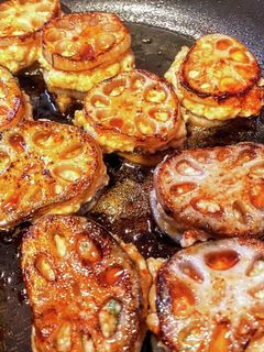 美味ぁぁい!レンコンのはさみ焼き-レシピのメイン写真