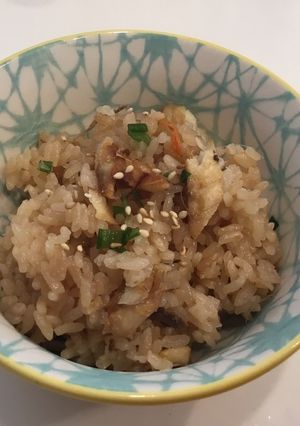 鯵の干物で炊込みご飯-レシピのメイン写真