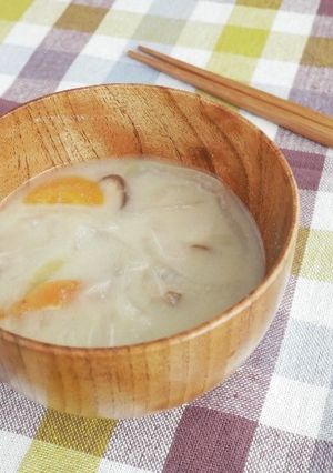 ［防災レシピ］重ね蒸しみそ汁-レシピのメイン写真