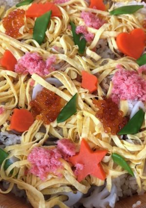 具だくさんで美味しい、ごちそうちらし寿司-レシピのメイン写真
