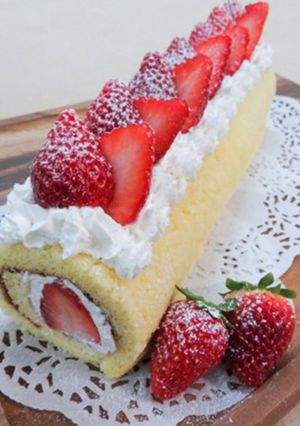 ホットプレートで簡単!ロールケーキ-レシピのメイン写真