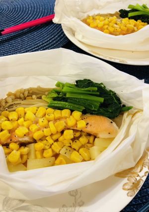 鮭とじゃがいものレモンバター醤油蒸し-レシピのメイン写真