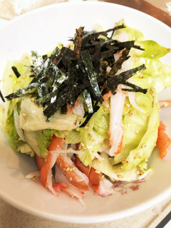 胡麻好き必見☆カニカマとレタスのサラダ-レシピのメイン写真
