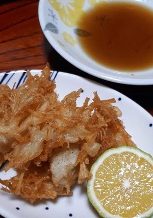 えのき茸の天ぷら～かぼすを搾って～-レシピのメイン写真