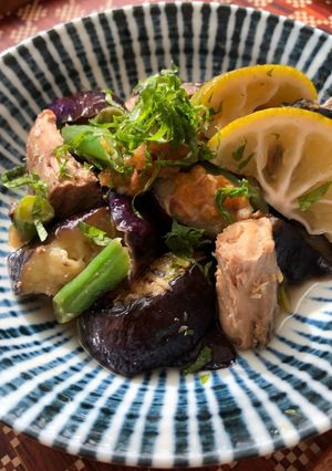 鯖と茄子の梅かぼす煮-レシピのメイン写真