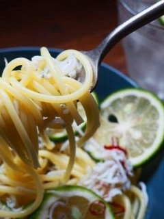 大分県産かぼすとシラスの和風パスタ-レシピのメイン写真
