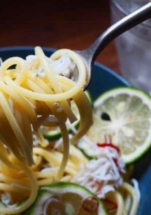 大分県産かぼすとシラスの和風パスタ-レシピのメイン写真