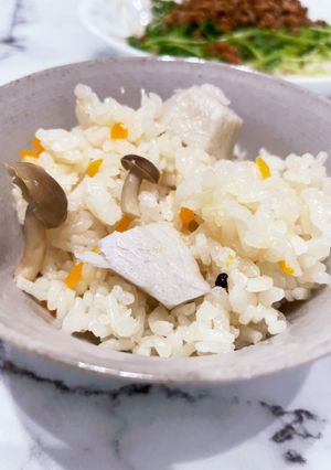 里芋とキノコの炊き込みご飯-レシピのメイン写真