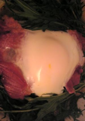 水菜とベーコンと卵のレンジ蒸し-レシピのメイン写真