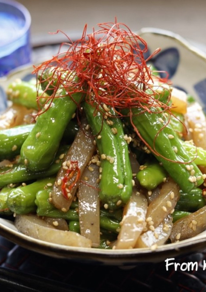 ししとうと蒟蒻の金平-レシピのメイン写真