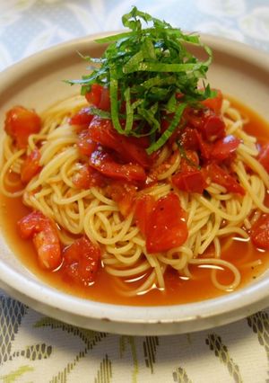 ◆トマトと大葉の冷製パスタ◆-レシピのメイン写真