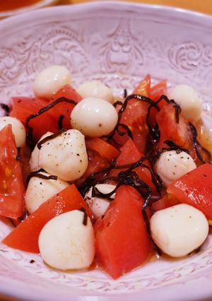 ◆トマトとモツァレラの塩昆布和え◆-レシピのメイン写真