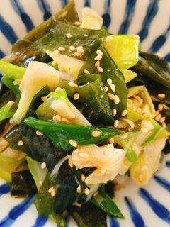 ワカメとネギの炒め物-レシピのメイン写真