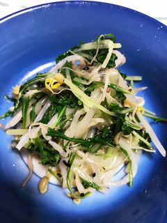 水菜ともやしのごま塩ナムル風-レシピのメイン写真
